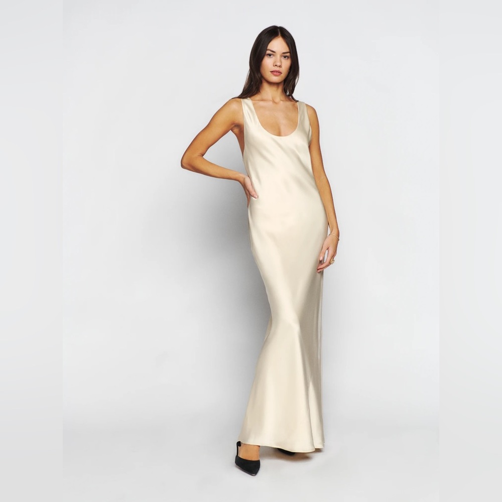 Reformation Brendan Satin Dress
